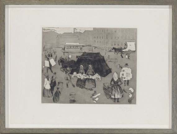 Edvard Munch - Der Leichenwagen. Potsdamer Platz - Image du cadre