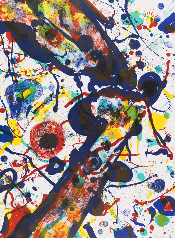 Sam Francis - 3 Bll.: Ohne Titel. Aus Michel Waldbergs Poèmes dans le ciel (SF-313/SF-314/SF-317)