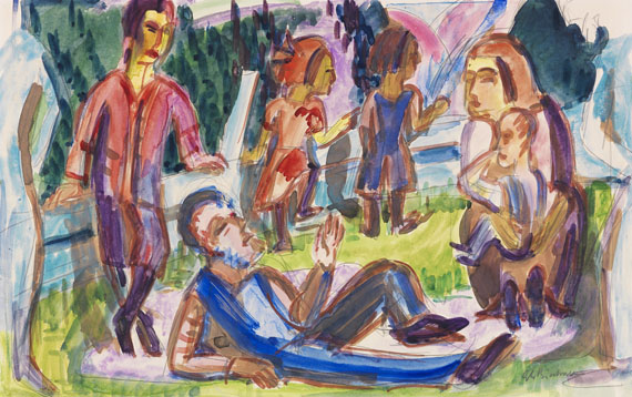 Kirchner - Familie auf der Wiese