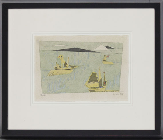Lyonel Feininger - Drei Segelschiffe - Image du cadre