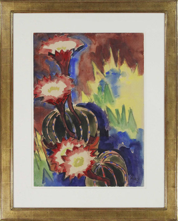 Karl Schmidt-Rottluff - Blühende Kakteen - Image du cadre