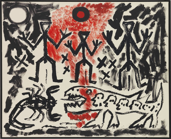 A. R. Penck (d.i. Ralf Winkler) - Drei von Vielen - Image du cadre