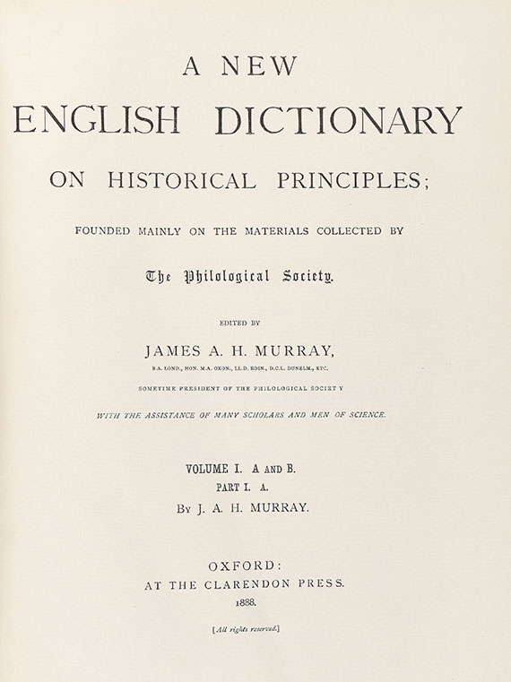 James A. H. Murray - A new English Dictionary. 21 Bände - Autre image
