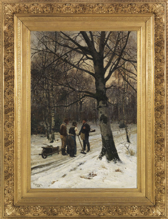 Friedrich Kallmorgen - Wald im Winter - Image du cadre