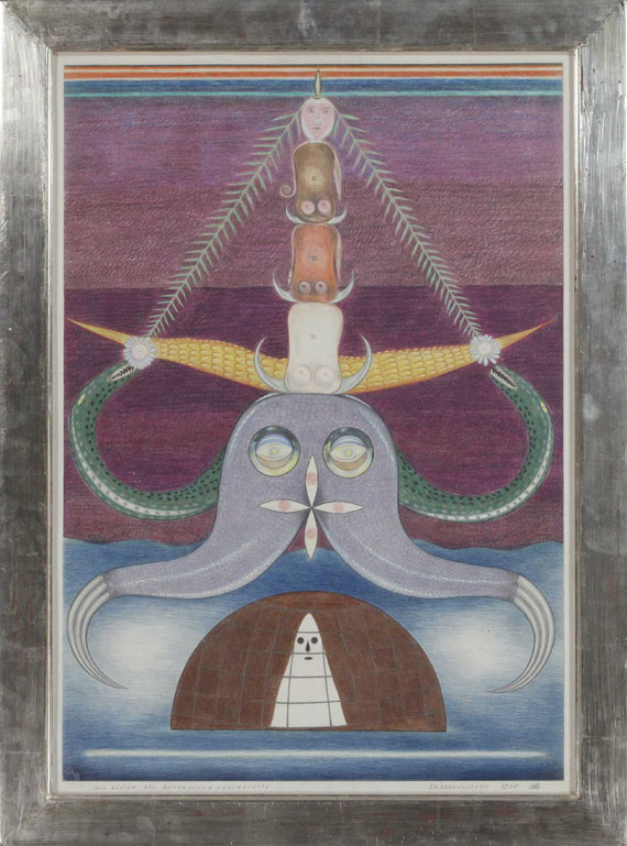 Friedrich Schröder-Sonnenstern - Die Vision des gefangenen Freigeistes - Image du cadre