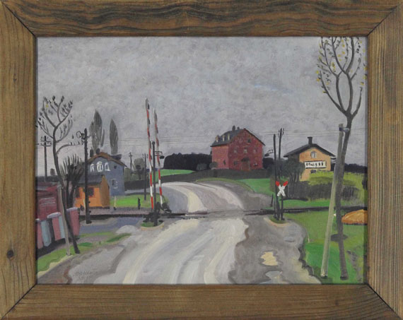 Wolfgang Mattheuer - Im Vogtland (Bahnübergang bei Thoßfell) - Image du cadre