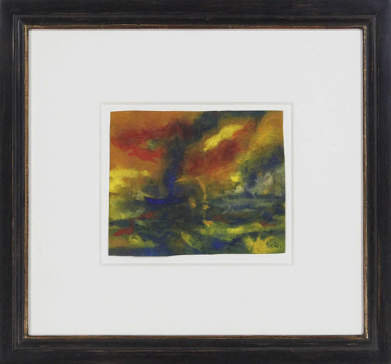Emil Nolde - Abendmeer mit blauem Dampfer - Image du cadre