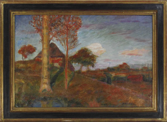 Otto Modersohn - Herbstliche Abendsonne im Moor - Image du cadre