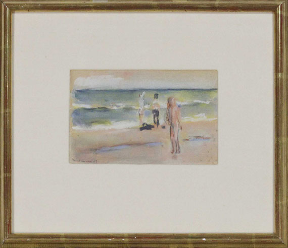 Max Liebermann - Badende am Strand - Image du cadre