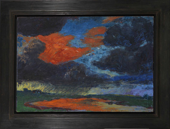 Emil Nolde - Herbstwolken, Friesland - Image du cadre