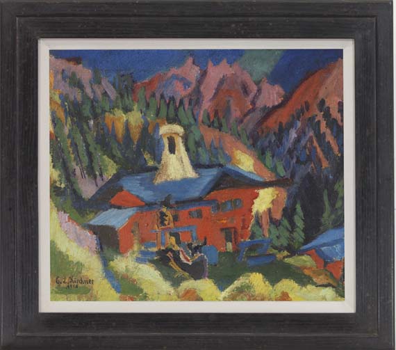 Ernst Ludwig Kirchner - Haus auf der Staffel - Image du cadre