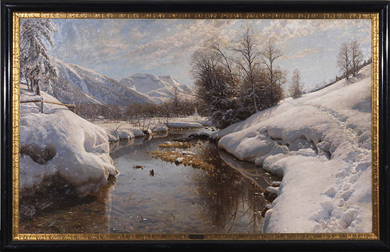 Peder (Peder Mørk Mønsted) Mönsted - Wintersonne im Engadin - Image du cadre