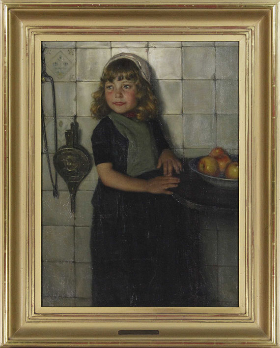 Paul Hoecker - Mädchen mit Äpfeln - Image du cadre