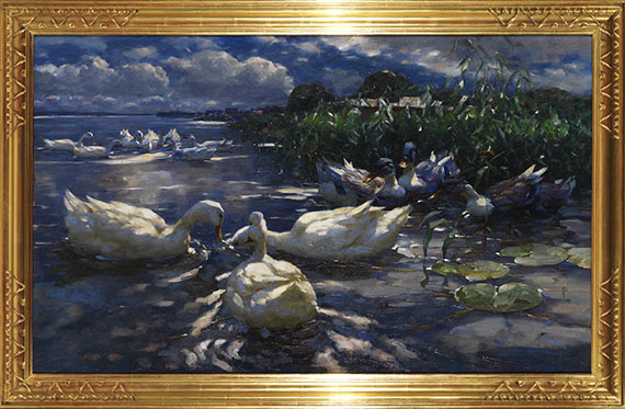 Alexander Koester - Enten, Reichenau - Image du cadre