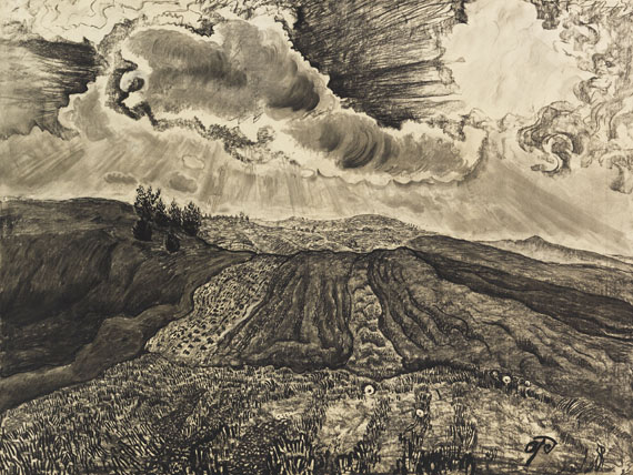 Otto Pankok - Wolken über der Eifel