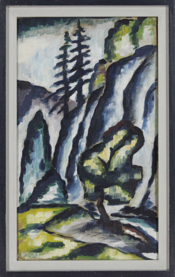 Walter Dexel - Felsen und Bäume - Image du cadre