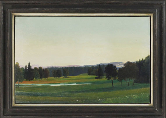 Georg Schrimpf - Oberbayerische Landschaft (Landschaft bei Aibling) - Image du cadre