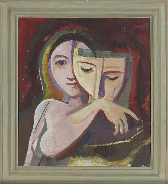 Karl Hofer - Mädchen mit Maske - Image du cadre