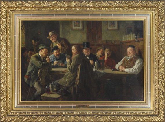Eduard von Grützner - Vorstadtkneipe - Image du cadre