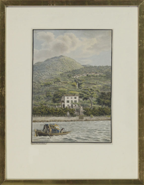 Heinrich Adam - Die Villa Artaria am Comer See - Image du cadre