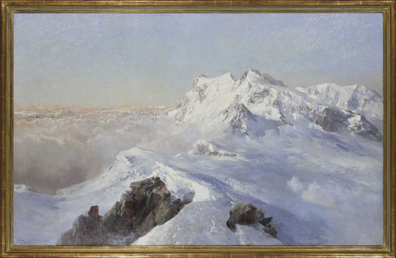 Edward Theodore Compton - Über dem Nebelmeer (Monte Rosa vom Rimpfischhorn) - Image du cadre