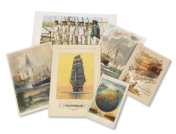   - Sammlung von Kreuzfahrt-Reisesouvenirs (Speisekarten etc.), in 39 Ordnern