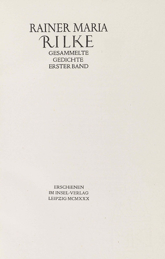 Rainer Maria Rilke - Gesammelte Gedichte. 4 Bände - Autre image