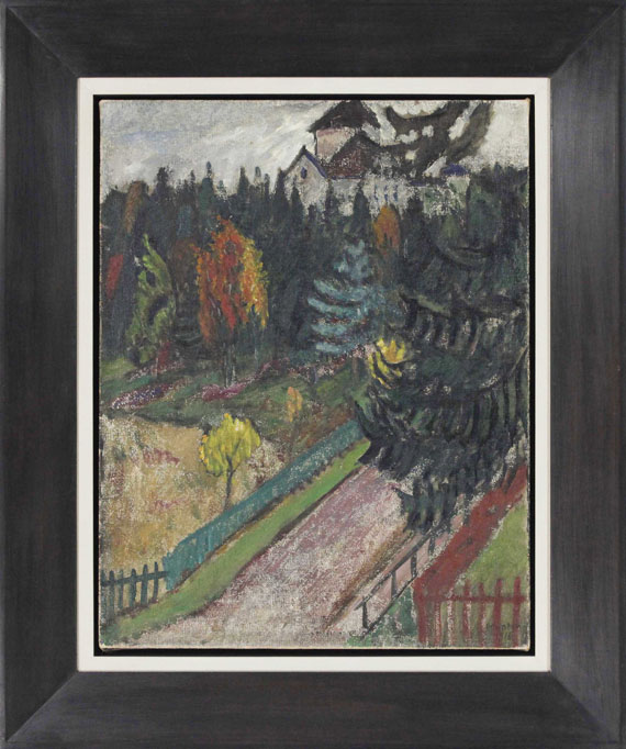 Gabriele Münter - Landschaft bei Stockholm (Naturstudie aus Dänemark) - Image du cadre