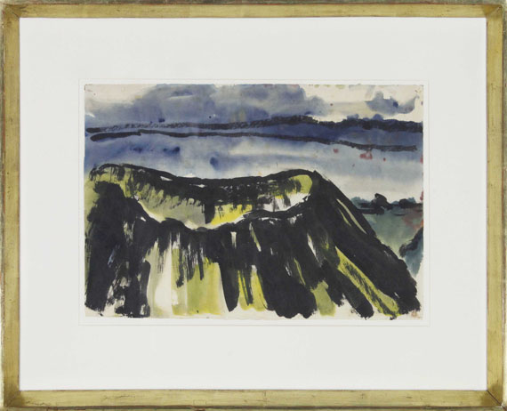 Emil Nolde - Landschaft mit dem Krater eines Vulkans - Image du cadre
