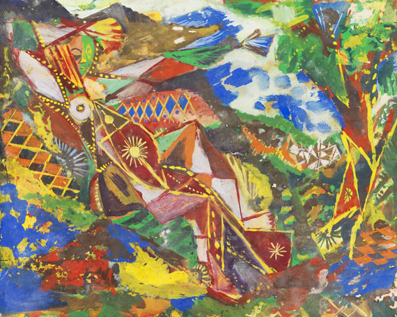 Ernst Wilhelm Nay - Frau in Landschaft