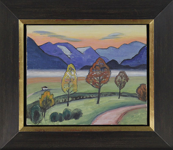 Münter - Moor im Herbst (Berglandschaft mit Nebelstreif)