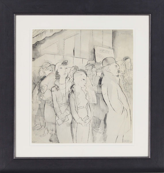 Jeanne Mammen - Vor der Theaterkasse - Image du cadre