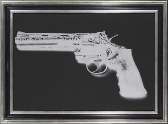 Russell Young - Elvis TCB Gun - Image du cadre