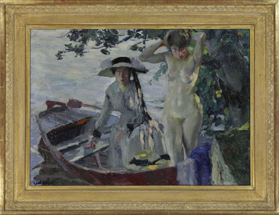 Edward Cucuel - Après le bain - Image du cadre