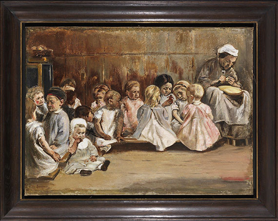 Max Liebermann - Kleinkinderschule - Image du cadre