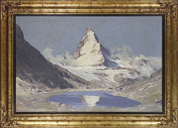 Hanns Maurus - Matterhorn vom Riffelsee - Image du cadre