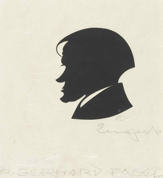 Ernst Moritz Engert - 9 Porträt-Silhouetten