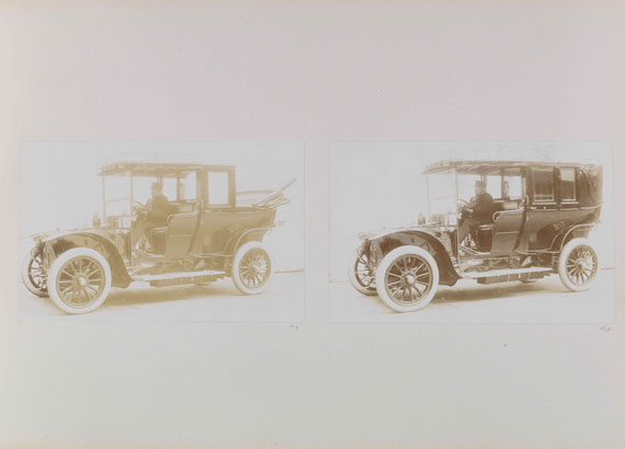  Mühlbacher - Automobile. 5 Alben mit Zeichnungen und 1 Fotoalbum, um 1900 - Autre image