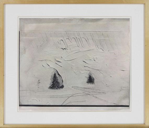 Sigmar Polke - Übermalung eines Bildes Winterlandschaft - Image du cadre