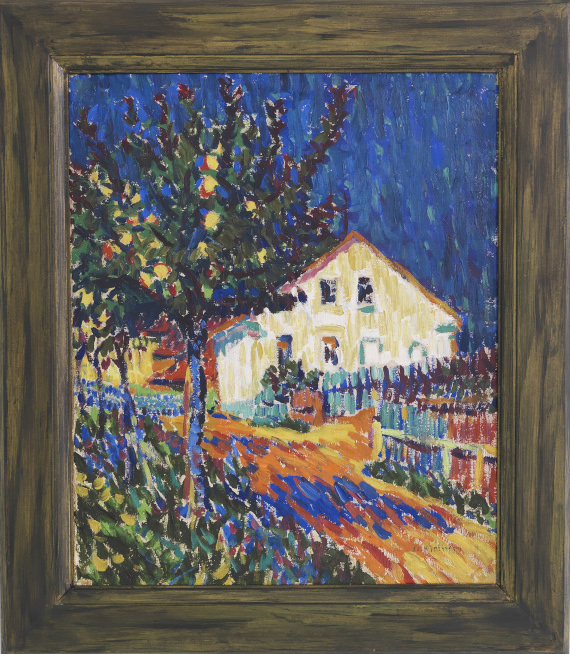 Ernst Ludwig Kirchner - Dorfstraße mit Apfelbäumen - Image du cadre