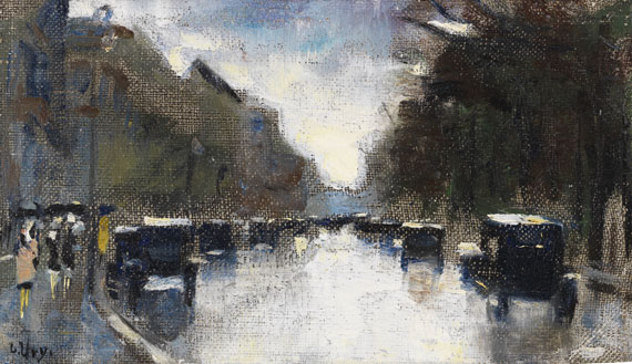 Lesser Ury - Straße im Tiergarten