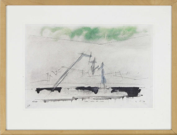 Lyonel Feininger - Water, smoke, and clouds - Image du cadre