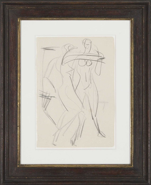 Ernst Ludwig Kirchner - Im Atelier: Zwei weibliche Akte - Image du cadre