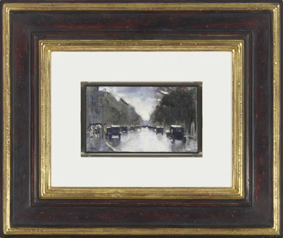Lesser Ury - Straße im Tiergarten - Image du cadre