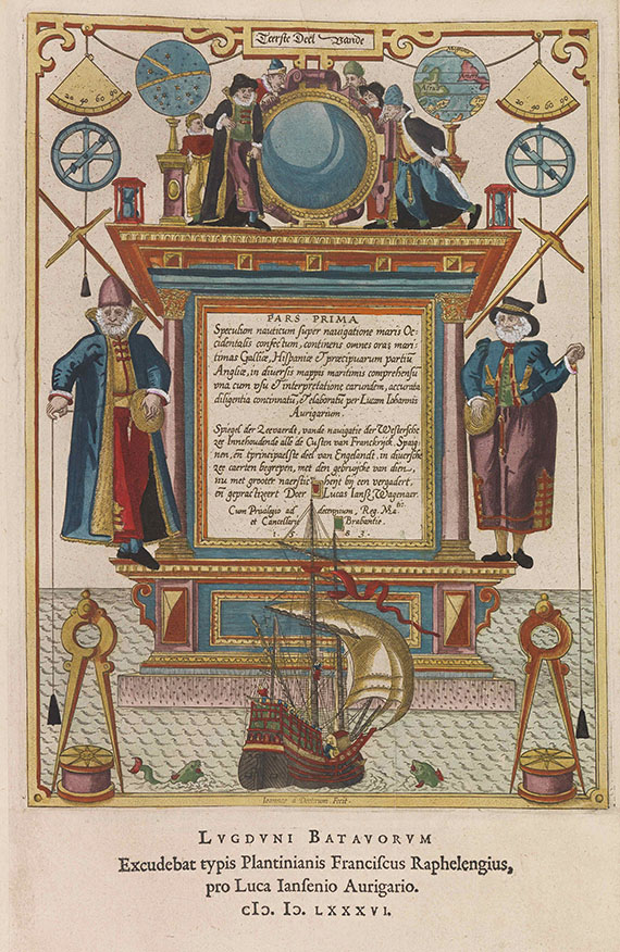 Lucas Janszoon Waghenaer - Speculum nauticum super navigatione maris, 2 Teile in 1 Band - Autre image