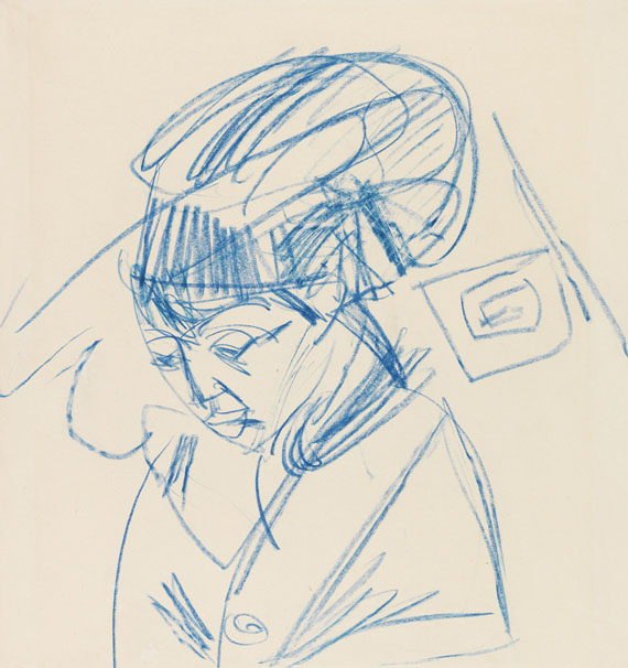 Ernst Ludwig Kirchner - Weiblicher Kopf