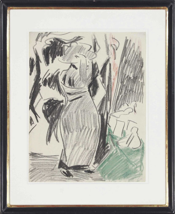 Ernst Ludwig Kirchner - Frau vor dem Spiegel - Image du cadre