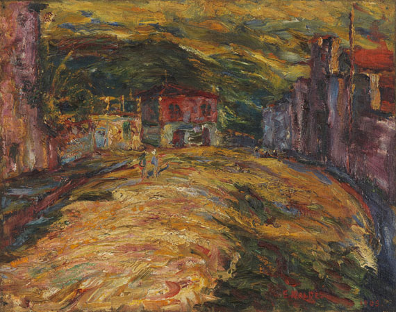 Emil Nolde - Schauspielerin (recto) / Piazza S. Domenico II, Taormina (verso) - Autre image