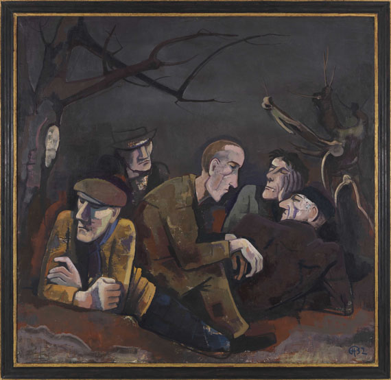 Karl Hofer - Arbeitslose - Image du cadre