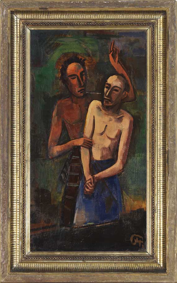 Karl Hofer - Zwei Männer - Image du cadre